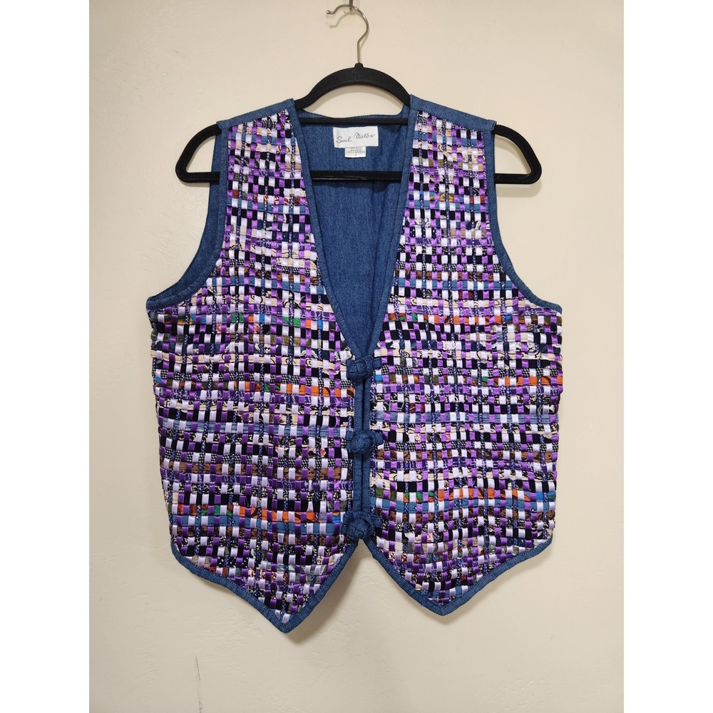Vintage Soul Mates Ribbon‎ Vest Womens Size Small